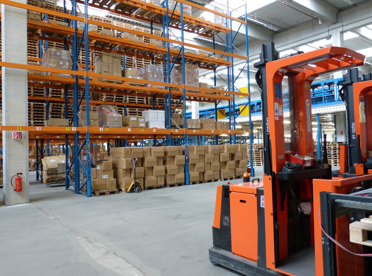 Forklift in Warehouse Barcode Equipment